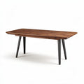 Wooden dining table with black metal legs 180 x 90 x 75cm