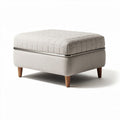 Storage ottoman with fabric upholstery and wooden legs 80 x 80 x 40cm