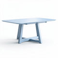 Rectangular wooden dining table in light blue 180 x 90 x 75cm